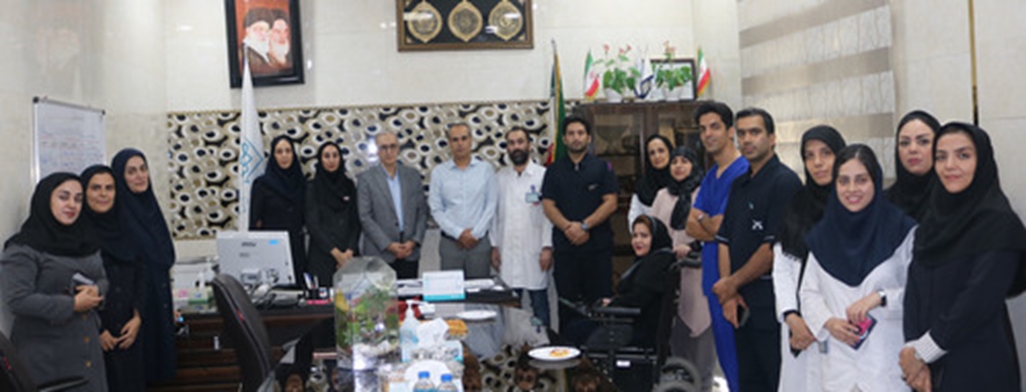 برگزاری مراسم تکریم و تودیع رئیس امور اداری بیمارستان شهدای گمنام